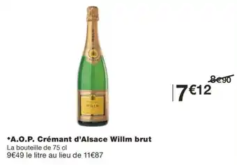 Monoprix *A.O.P. Crémant d'Alsace Willm brut offre