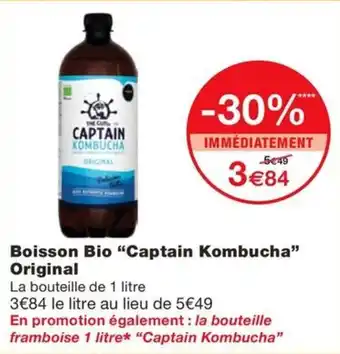 Monoprix Boisson Bio "Captain Kombucha" Original offre