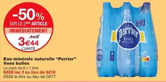 Monoprix Eau minérale naturelle "Perrier" fines bulles offre