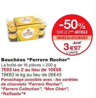 Monoprix Bouchées "Ferrero Rocher" offre
