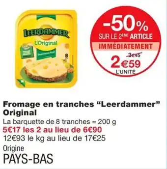 Fromage en tranches "Leerdammer" Original