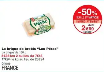 Monoprix La brique de brebis "Lou Pérac" offre