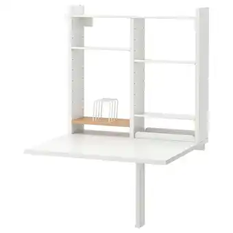 IKEA Norberg Table murale à rabat av rangement, blanc, 64x60 cm offre