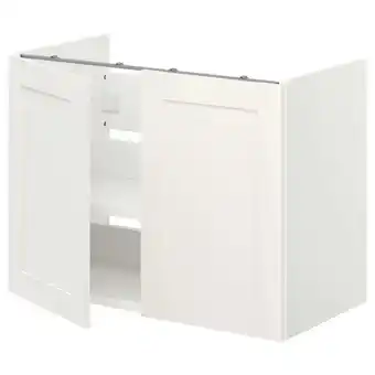 IKEA Enhet Élt bas lab av tabl/ptes, blanc/caisson blanc, 80x42x60 cm offre