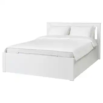 IKEA Songesand Cadre lit coffre, blanc, 160x200 cm offre