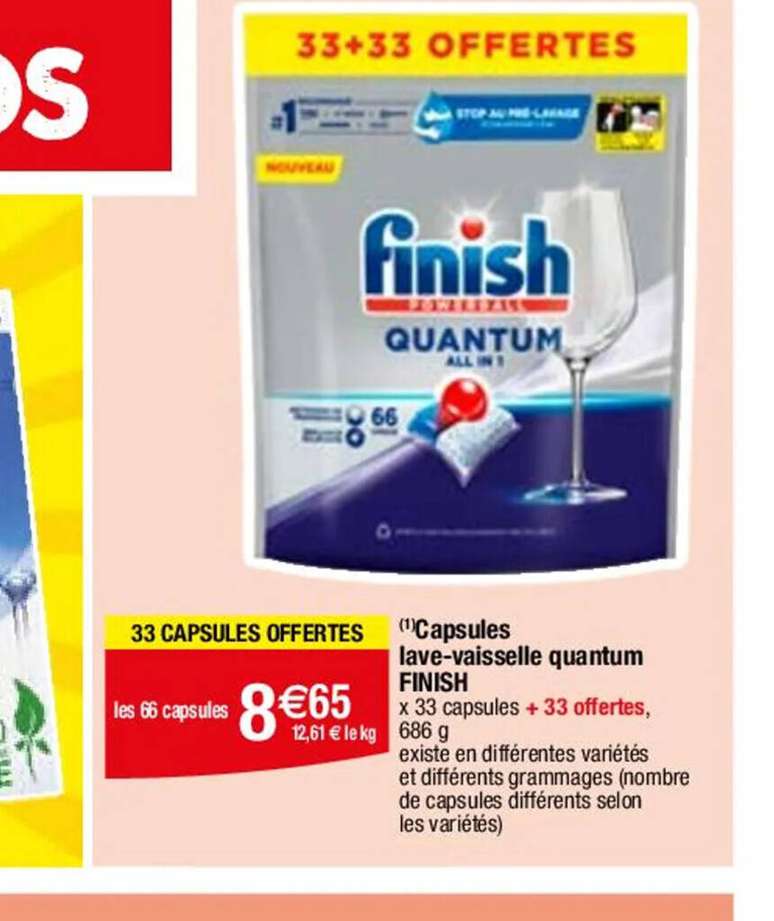 Promo Capsules lavevaisselle quantum finish chez Migros