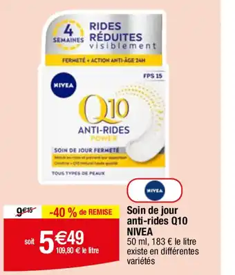 Migros Soin de jour anti-rides Q10 NIVEA offre