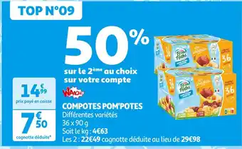 Auchan Supermarché POM'POTES COMPOTES offre