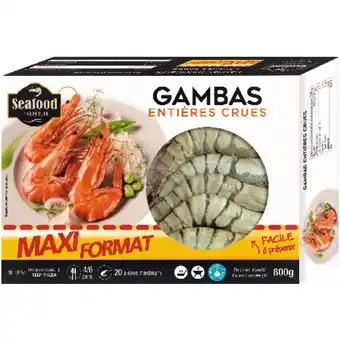 Auchan Gambas Entières Crues Surgelées offre