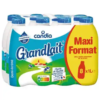 Auchan Grandlait Demi-Écréme De Candia offre