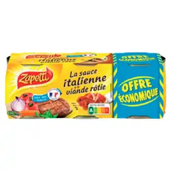 Auchan Sauce Italienne À La Viande Rôtie Zapetti offre