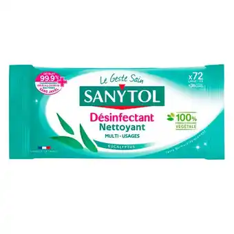 Auchan Lingettes Multi Usages Eucalyptus Sanytol offre