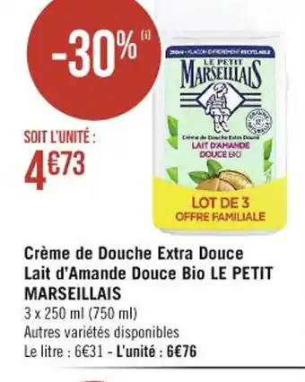 Crème de Douche Extra Douce Lait d'Amande Douce Bio LE PETIT