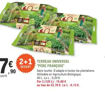 E.Leclerc Jardi TERREAU UNIVERSEL offre