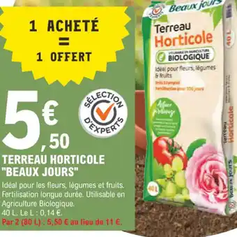 E.Leclerc Jardi TERREAU HORTICOLE "BEAUX JOURS" offre