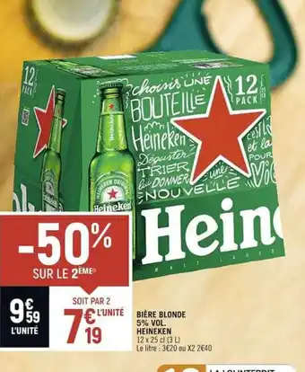Casino Shop BIÈRE BLONDE 5% VOL. HEINEKEN offre