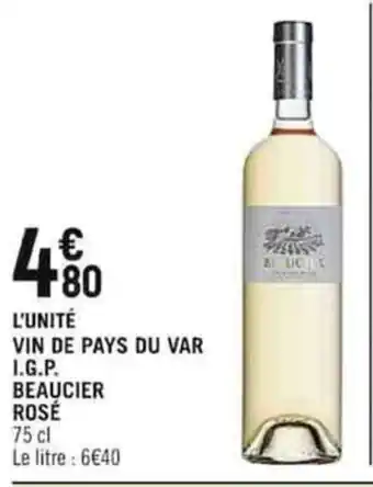 Casino Shop VIN DE PAYS DU VAR I.G.P. offre