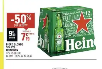 Casino Shop BIÈRE BLONDE 5% VOL. HEINEKEN offre