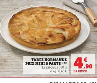 Hyper U TARTE NORMANDE PRIX MINI 6 PARTS offre