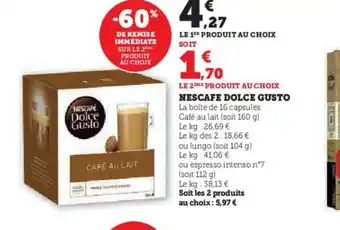 Hyper U NESCAFE DOLCE GUSTO offre