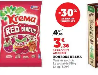 Hyper U BONBONS KREMA offre
