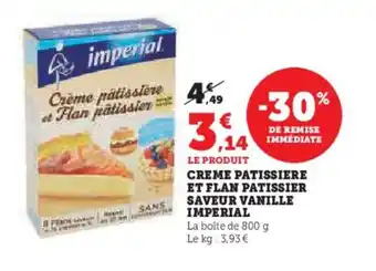 Hyper U CREME PATISSIERE ET FLAN PATISSIER SAVEUR VANILLE offre