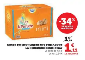 SUCRE EN MINI MORCEAUX PUR CANNE LA PERRUCHE BEGHIN SAY