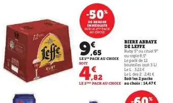 Hyper U BIERE ABBAYE DE LEFFE offre