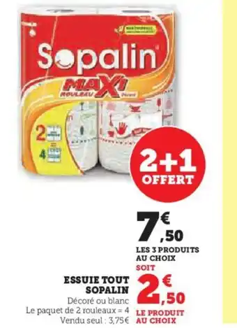 Hyper U ESSUIE TOUT SOPALIN offre