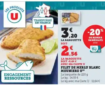Hyper U FILET DE MERLU BLANC offre
