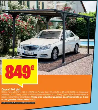 Carport toit plat