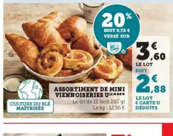 Hyper U ASSORTIMENT DE MINI VIENNOISERIES U offre