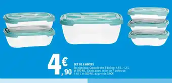 E.Leclerc SET DE 6 BOÎTES offre