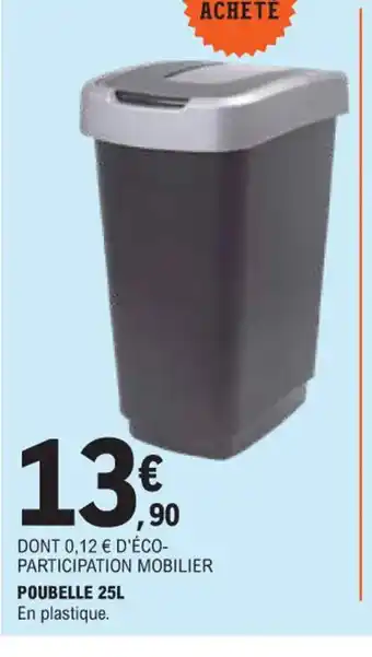 E.Leclerc POUBELLE 25L offre