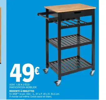 E.Leclerc DESSERTE À ROULETTES offre