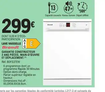 E.Leclerc LAVE VAISSELLE offre