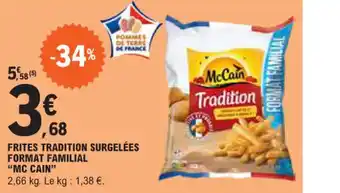 E.Leclerc FRITES TRADITION SURGELÉES FORMAT FAMILIAL offre