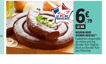 E.Leclerc BOUDIN NOIR OIGNON BRASSE offre
