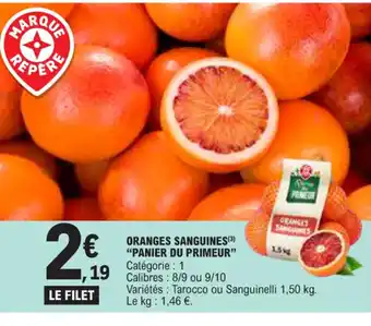 E.Leclerc ORANGES SANGUINES PANIER DU PRIMEUR offre