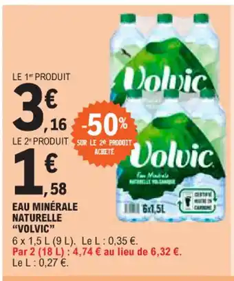 E.Leclerc EAU MINÉRALE NATURELLE VOLVIC offre