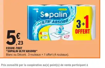 E.Leclerc ESSUIE-TOUT "SOPALIN ULTR'ABSORB" offre