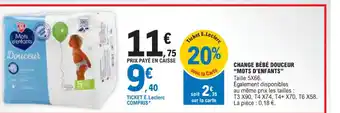 E.Leclerc CHANGE BÉBÉ DOUCEUR MOTS D'ENFANTS offre