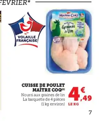 U Express CUISSE DE POULET MAÎTRE COQ offre