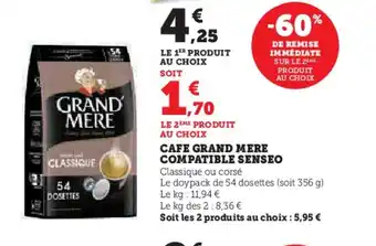 U Express CAFE GRAND MERE COMPATIBLE SENSEO offre
