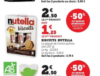 U Express BISCUITS NUTELLA offre