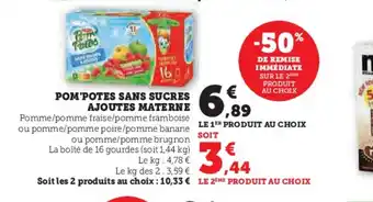 U Express POM'POTES SANS SUCRES AJOUTES MATERNE offre