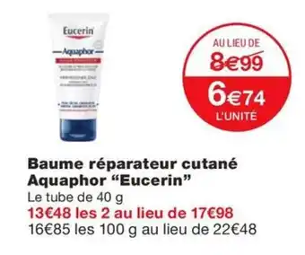 Monoprix Baume réparateur cutané Aquaphor "Eucerin" offre