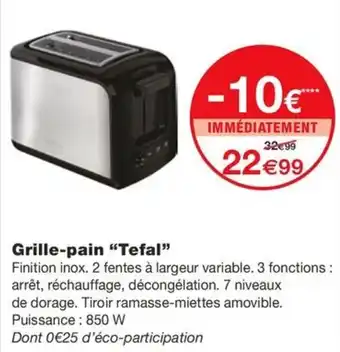 Monoprix Grille-pain "Tefal" offre