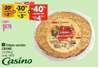 Casino Supermarchés Crêpes sucrées CASINO offre