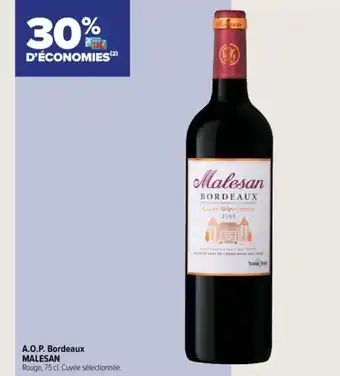 Carrefour Contact A.O.P. Bordeaux MALESAN offre